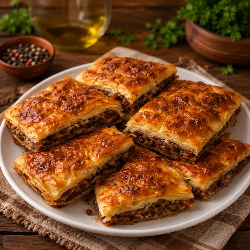 صينية جلاش باللحمه المفرومه